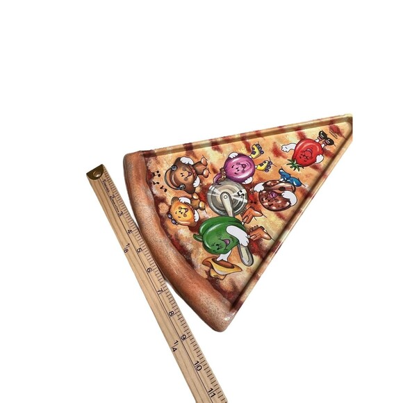 VTG Deborah Mallow Pizza Slice Shaped Party Topping Plates Plastic Set 3 *Read* - Picture 7 of 8